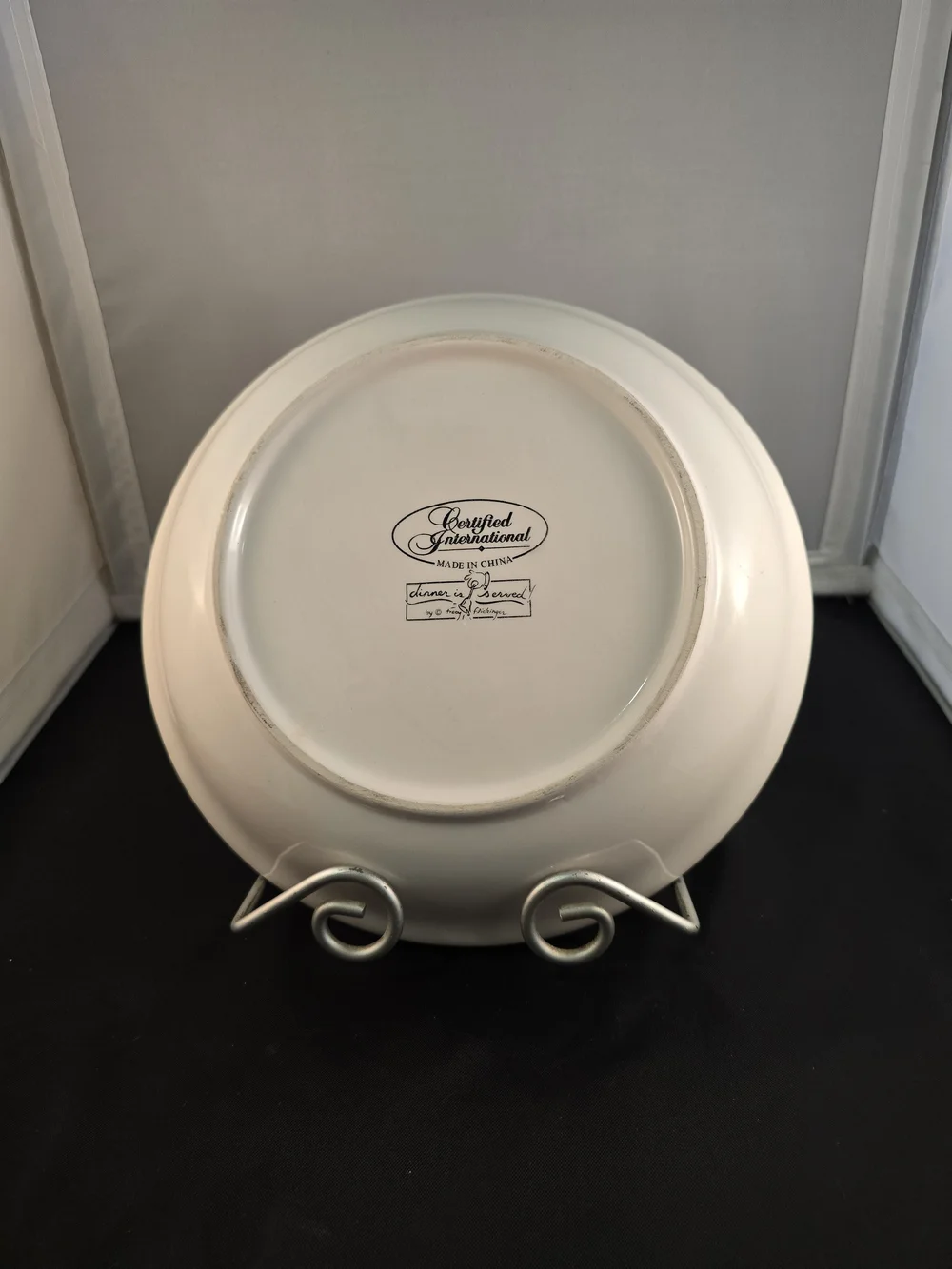 Certified International Yellow Rim Chef Decorative Dinner Plate